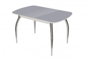 Стол "Бостон", антрацит глянец/белый/хром триумф в Междуреченском - mezhdurechenskij.mebel-tymen.ru | фото