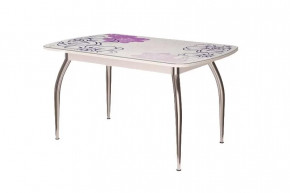 Стол "Бостон", виолет/белый/хром триумф в Междуреченском - mezhdurechenskij.mebel-tymen.ru | фото