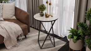 Стол журнальный ДП 1-03-05 исп. 2 Черный/Стекло с рисунком Песок в Междуреченском - mezhdurechenskij.mebel-tymen.ru | фото