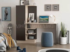 Стол компьютерный №1 Дуб беленый-венге в Междуреченском - mezhdurechenskij.mebel-tymen.ru | фото