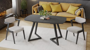 Стол обеденный «TESCA 2» Графит, Стекло графит матовое в Междуреченском - mezhdurechenskij.mebel-tymen.ru | фото