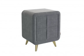 Тумба прикроватная Софи 2 графит (велюр) в Междуреченском - mezhdurechenskij.mebel-tymen.ru | фото
