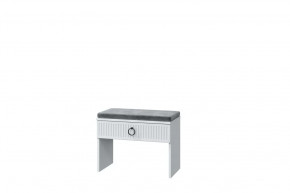 Тумба Шарлиз с мягким элементом и ящиком, белое сияние в Междуреченском - mezhdurechenskij.mebel-tymen.ru | фото