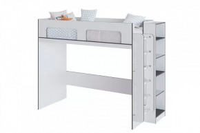 ТЭББИ Кровать-чердак (сп/м 900*2000мм), Белый-Графит серый (ЛАМЕЛИ) в Междуреченском - mezhdurechenskij.mebel-tymen.ru | фото