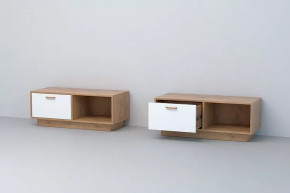 ЭГО Тумба Т-4  Дуб крафт золотой/Белый глянец Диал на цоколе в Междуреченском - mezhdurechenskij.mebel-tymen.ru | фото